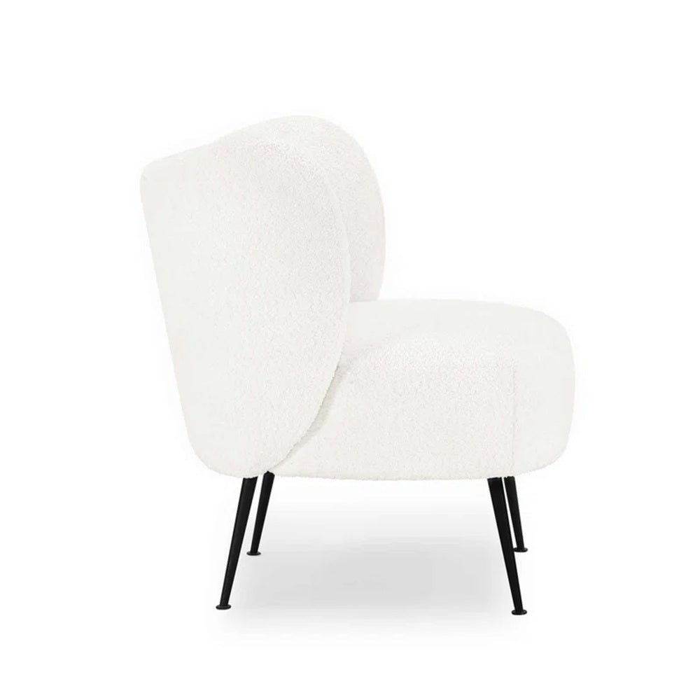 Collin Accent Chair White | Wooden Frame Accent Chair White