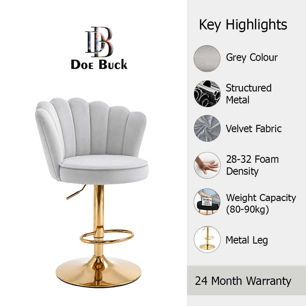 Doe Buck Avidan Bar Stool|Grey