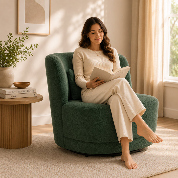 Doe Buck Schillar Lounge Chair|Green