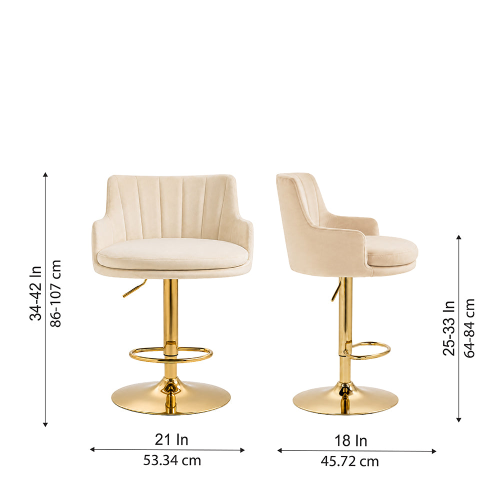 Doe Buck Oliver Barstool|Beige