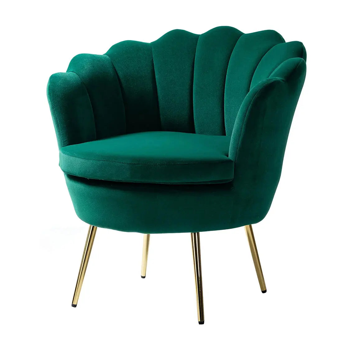 Shell Motif Accent Chair – Green