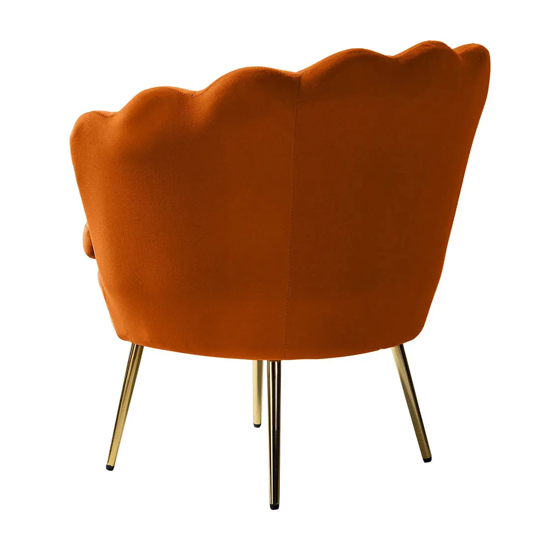 Shell Motif Accent Chair – Orange
