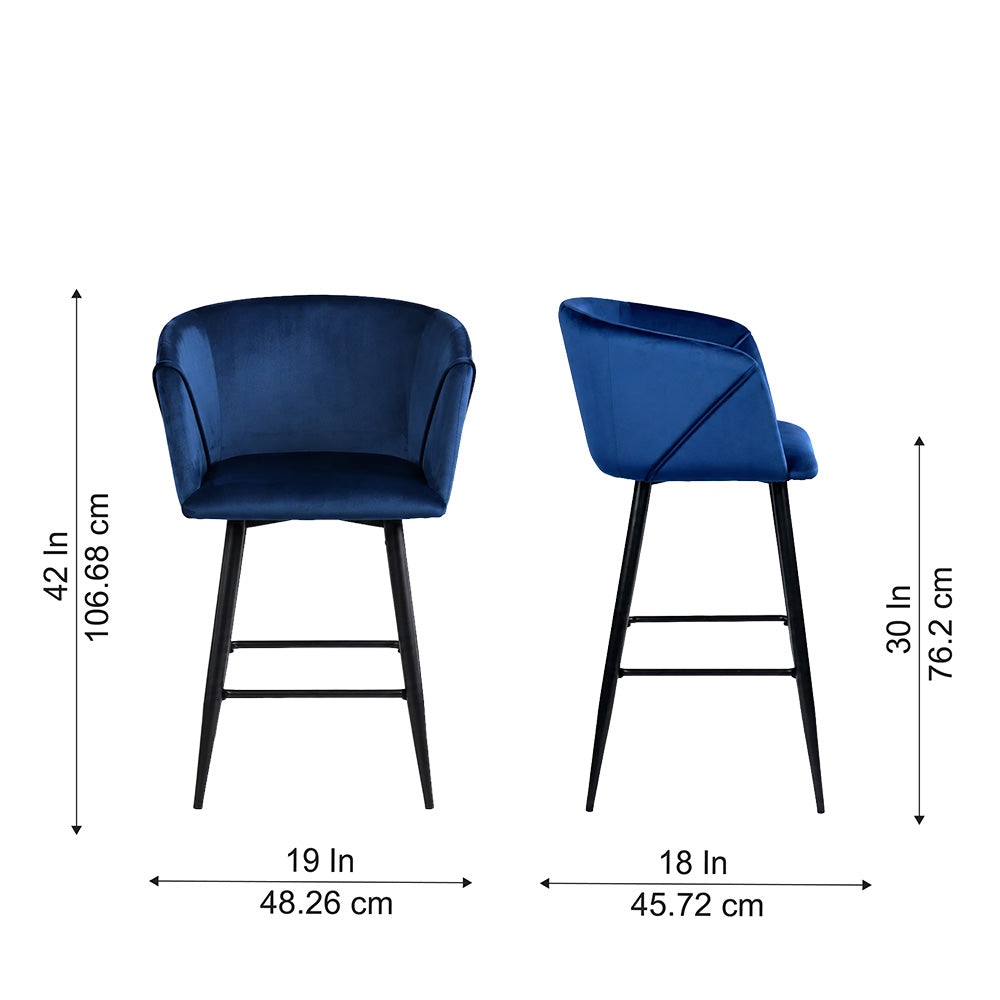 Doe Buck Clea Barstool|Blue
