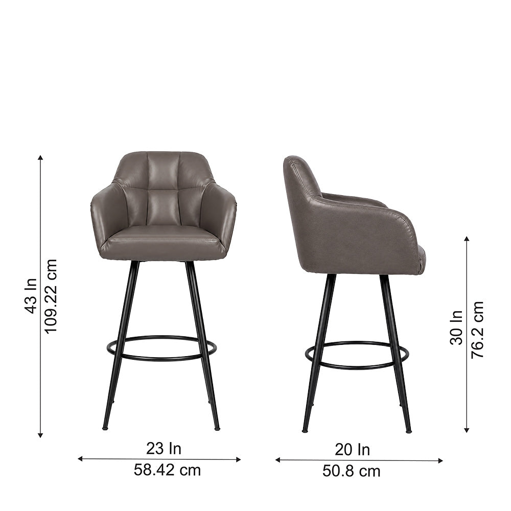 Doe Buck Cayden BarStool|Grey