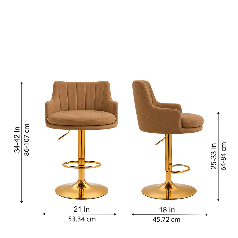 Doe Buck Oliver Barstool|Brown
