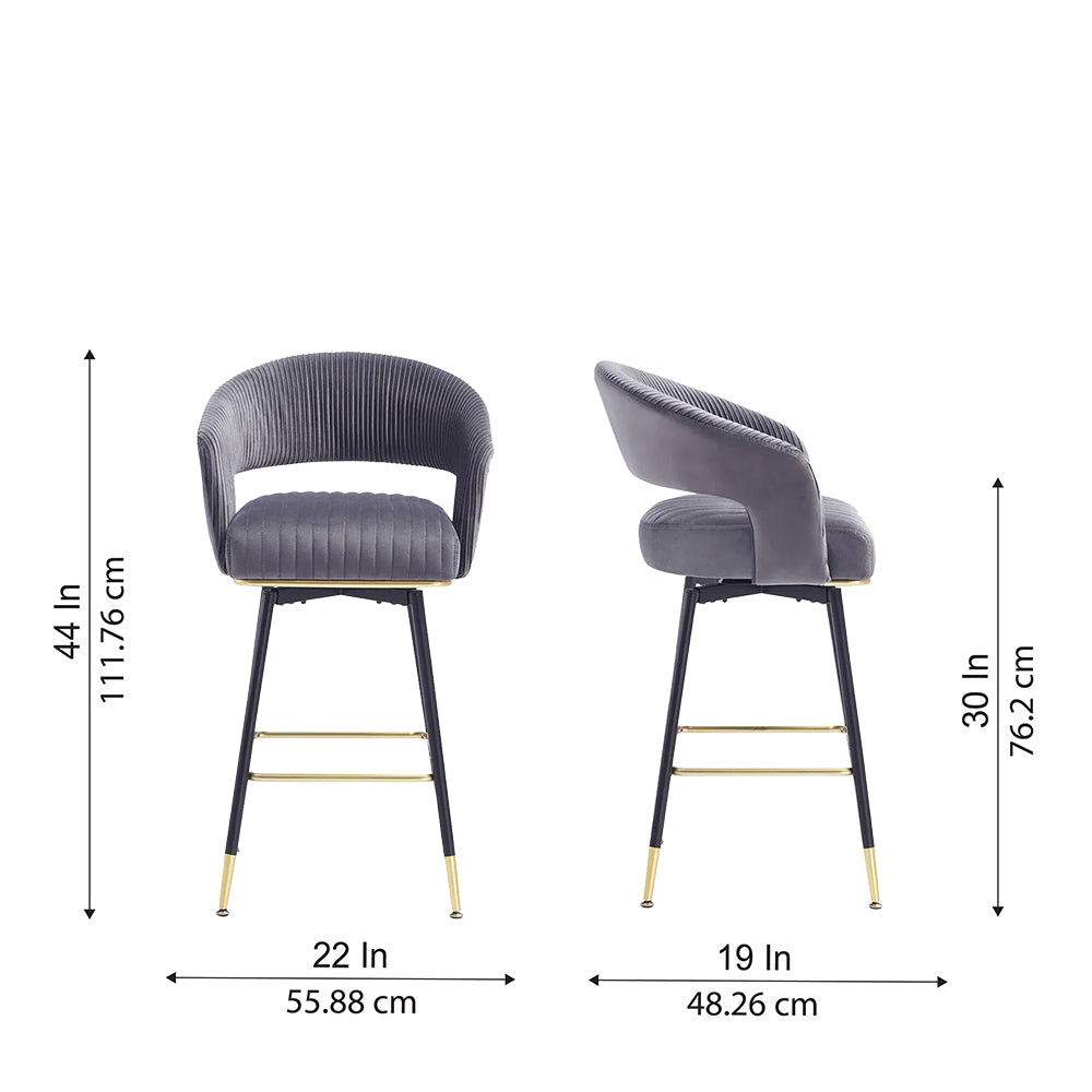 Doe Buck Mixoy Barstool|Grey