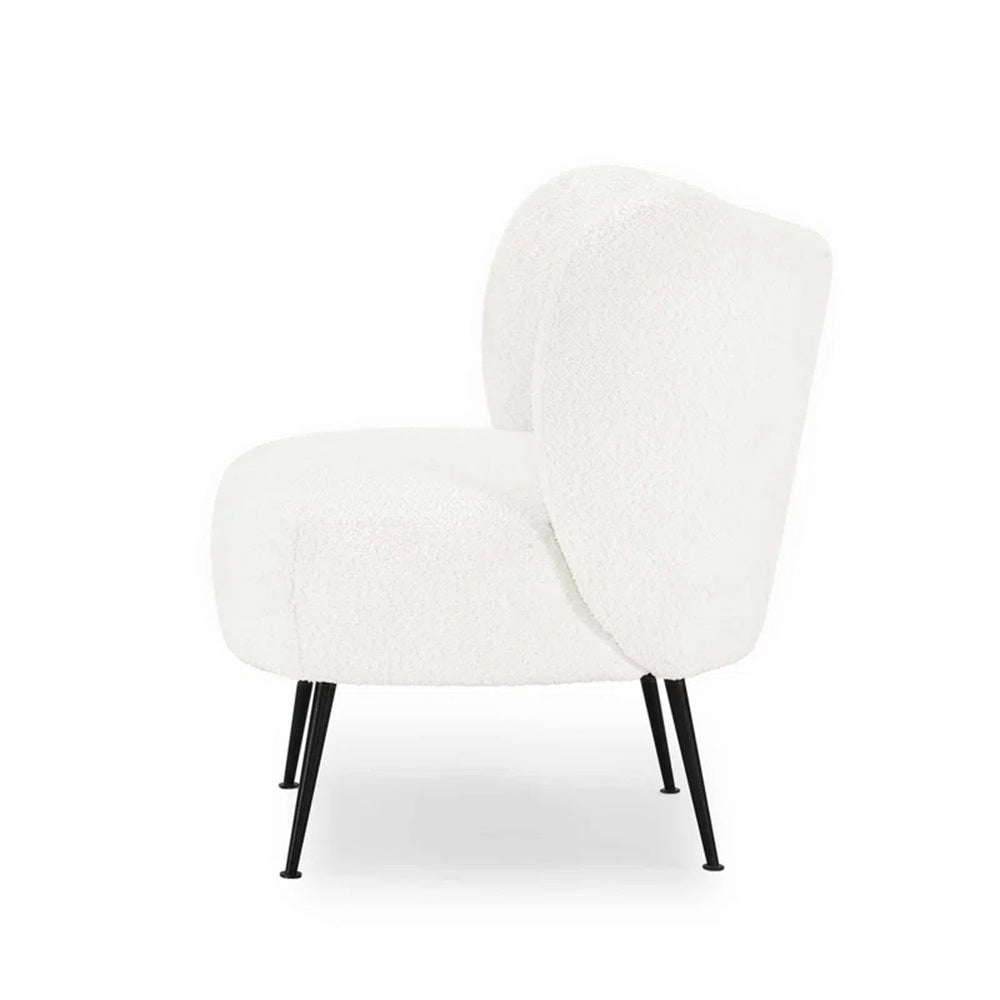 Collin Accent Chair White | Wooden Frame Accent Chair White