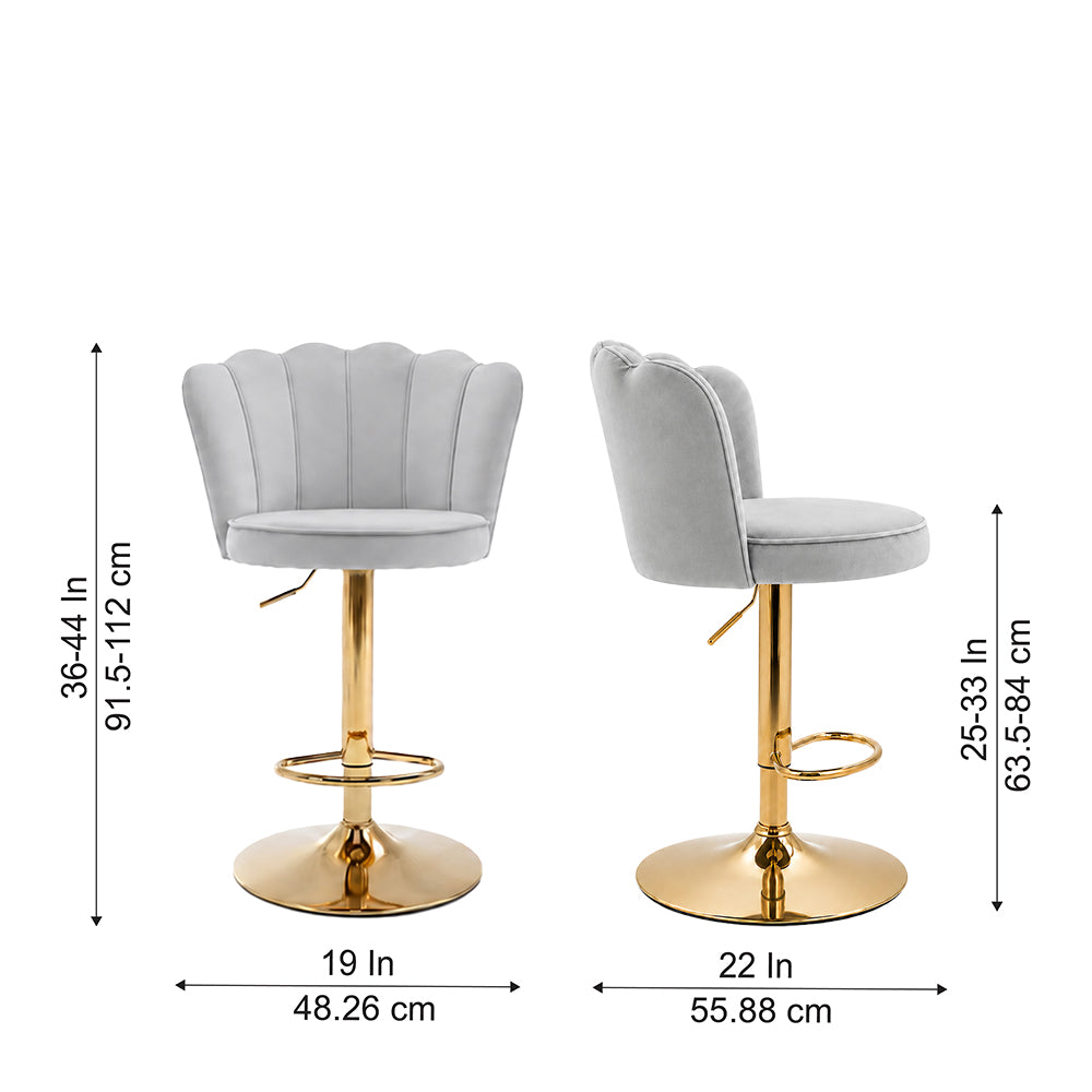 Doe Buck Avidan Bar Stool|Grey