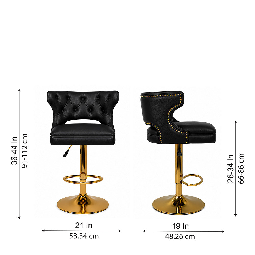 Doe Buck Verona Barstool|Black