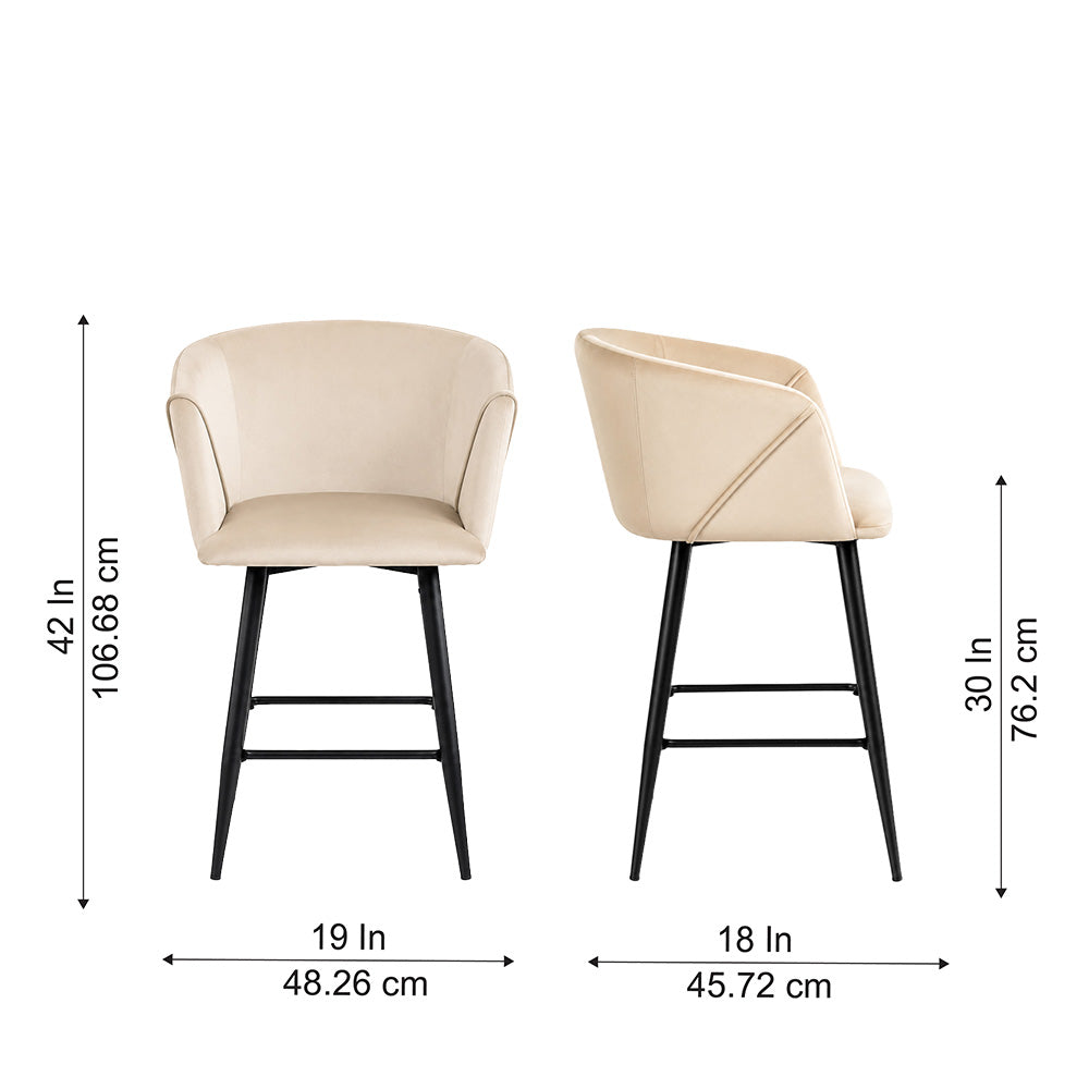 Doe Buck Clea Barstool|Beige