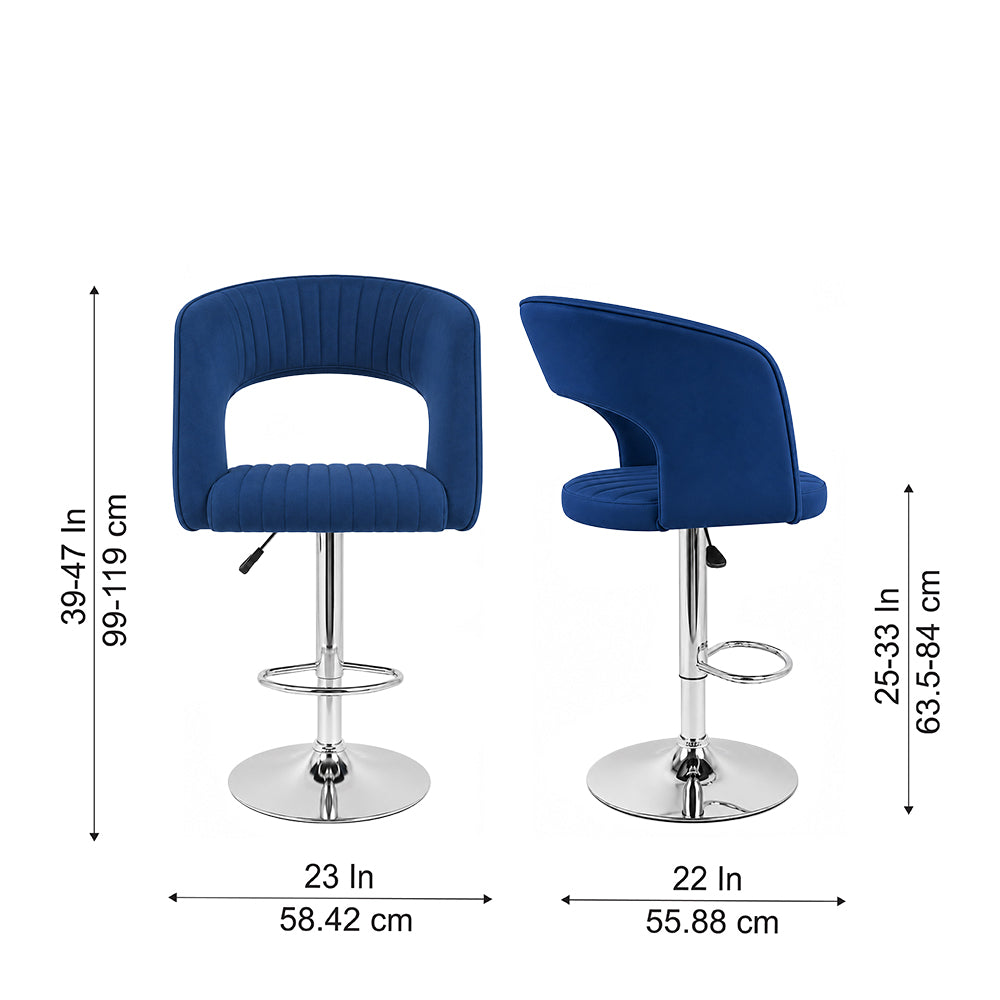 Doe Buck Dee Swiel Bar Stool|Blue