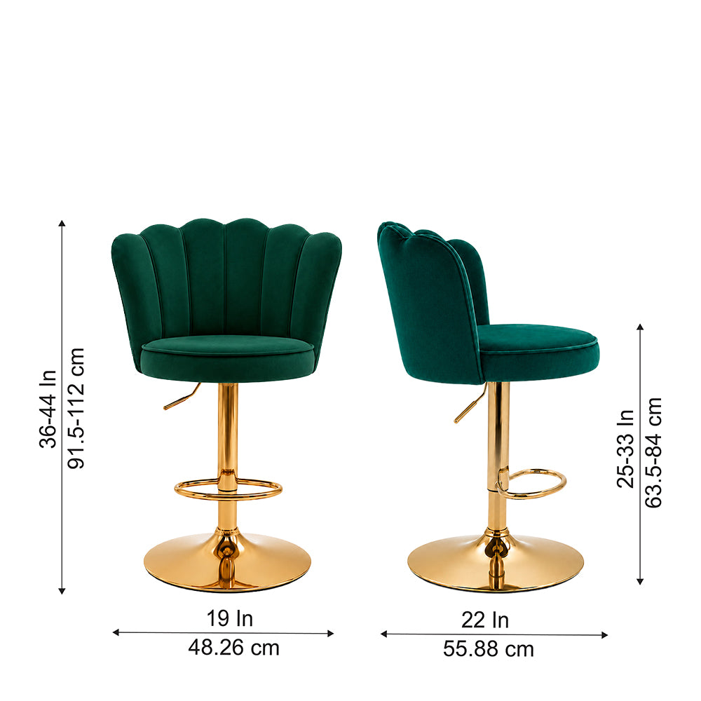 Doe Buck Avidan Bar Stool|Green