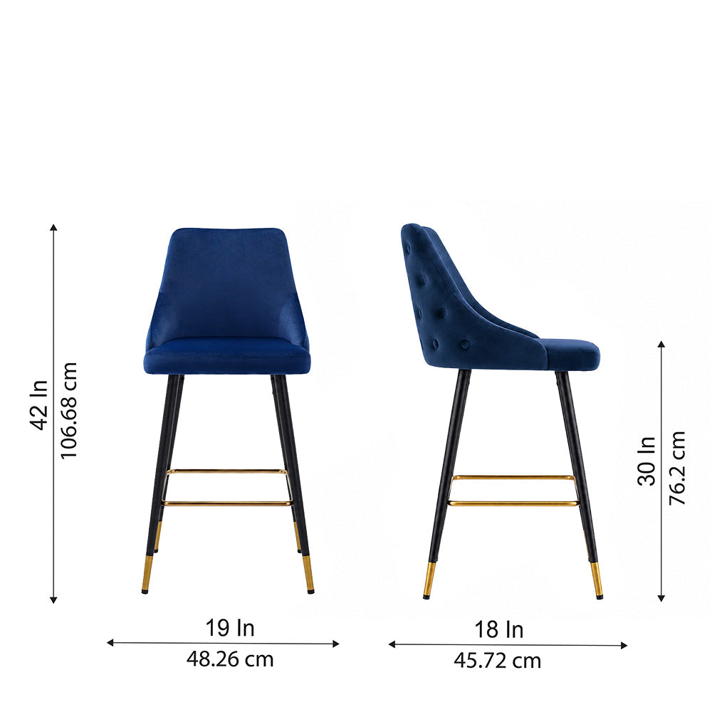 Doe Buck Davan Barstool|Blue