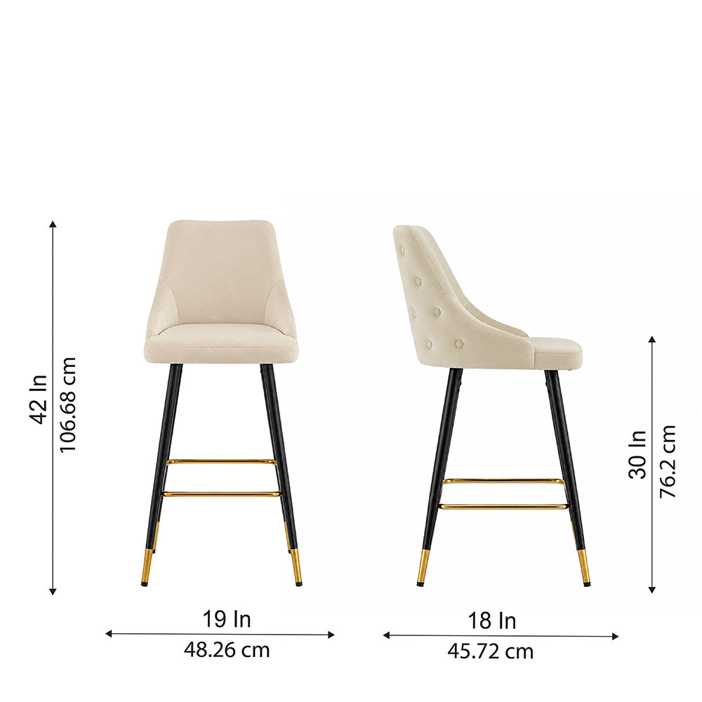 Doe Buck Davan Barstool|Beige