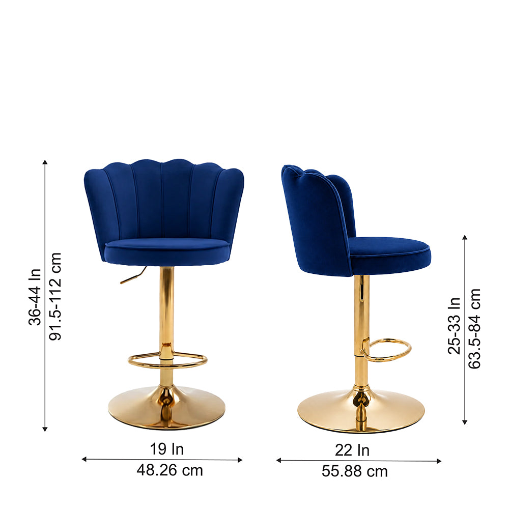 Doe Buck Avidan Bar Stool|Blue