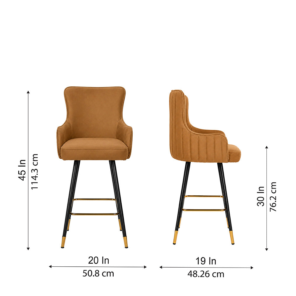 Doe Buck Nolen Barstool|Brown