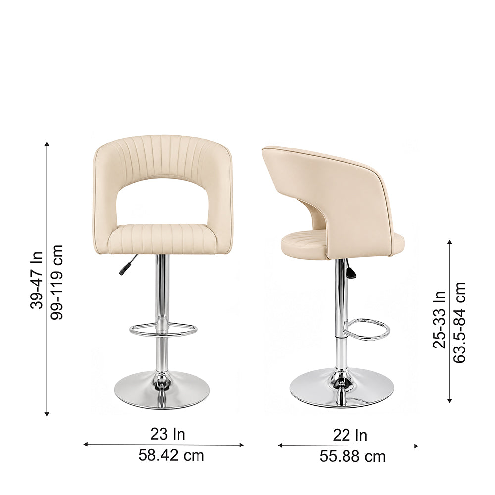 Doe Buck Dee Swiel BarStool|Beige