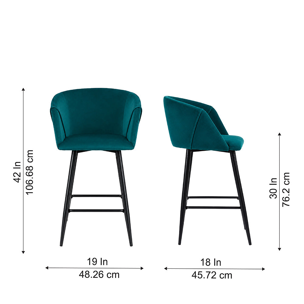 Doe Buck Clea Barstool|Teal