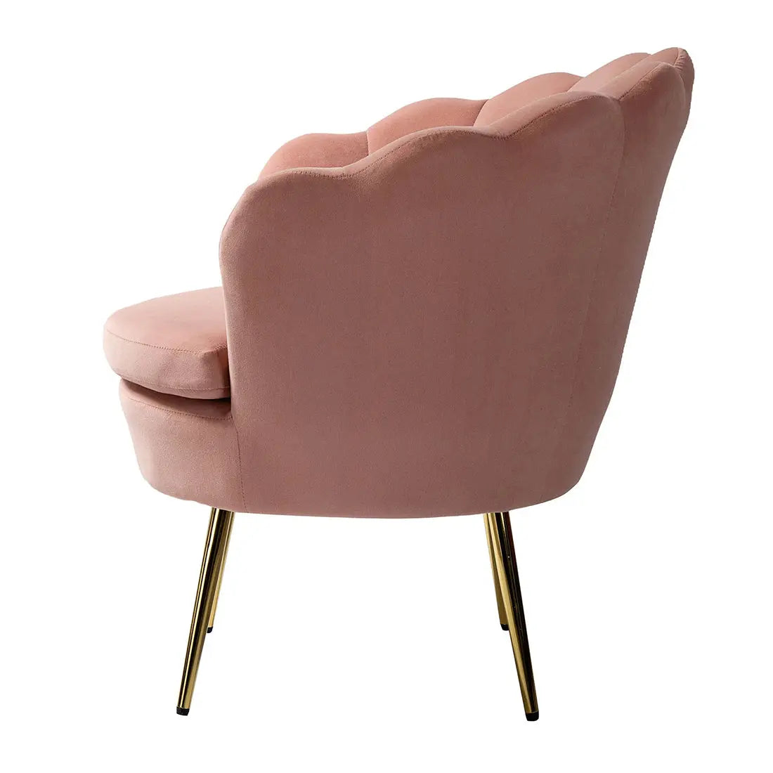 Shell Motif Accent Chair – Pink