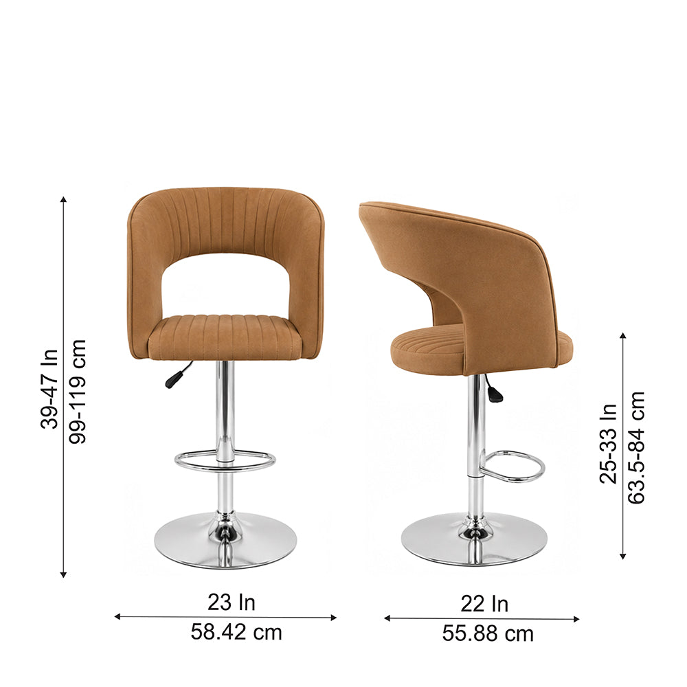 Doe Buck Dee Swiel Bar Stool|Brown