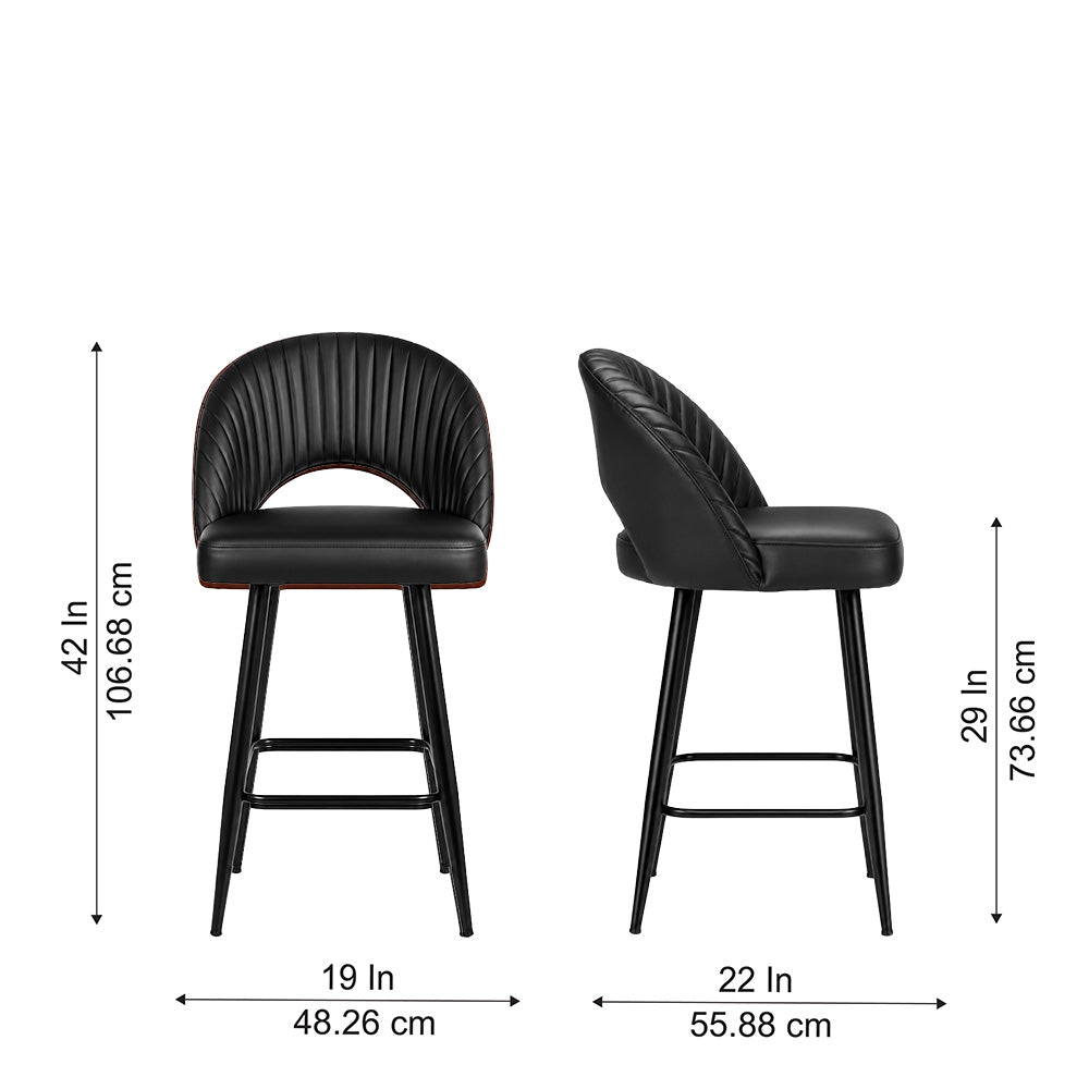 Doe Buck Elmore Bar Stool|Black