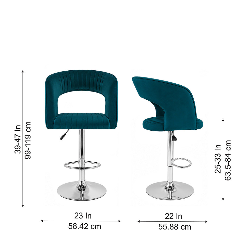 Doe Buck Dee Swiel Bar Stool|Teal