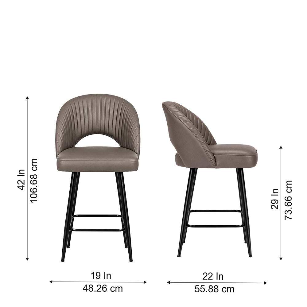 Doe Buck Elmore Bar Stool|Grey