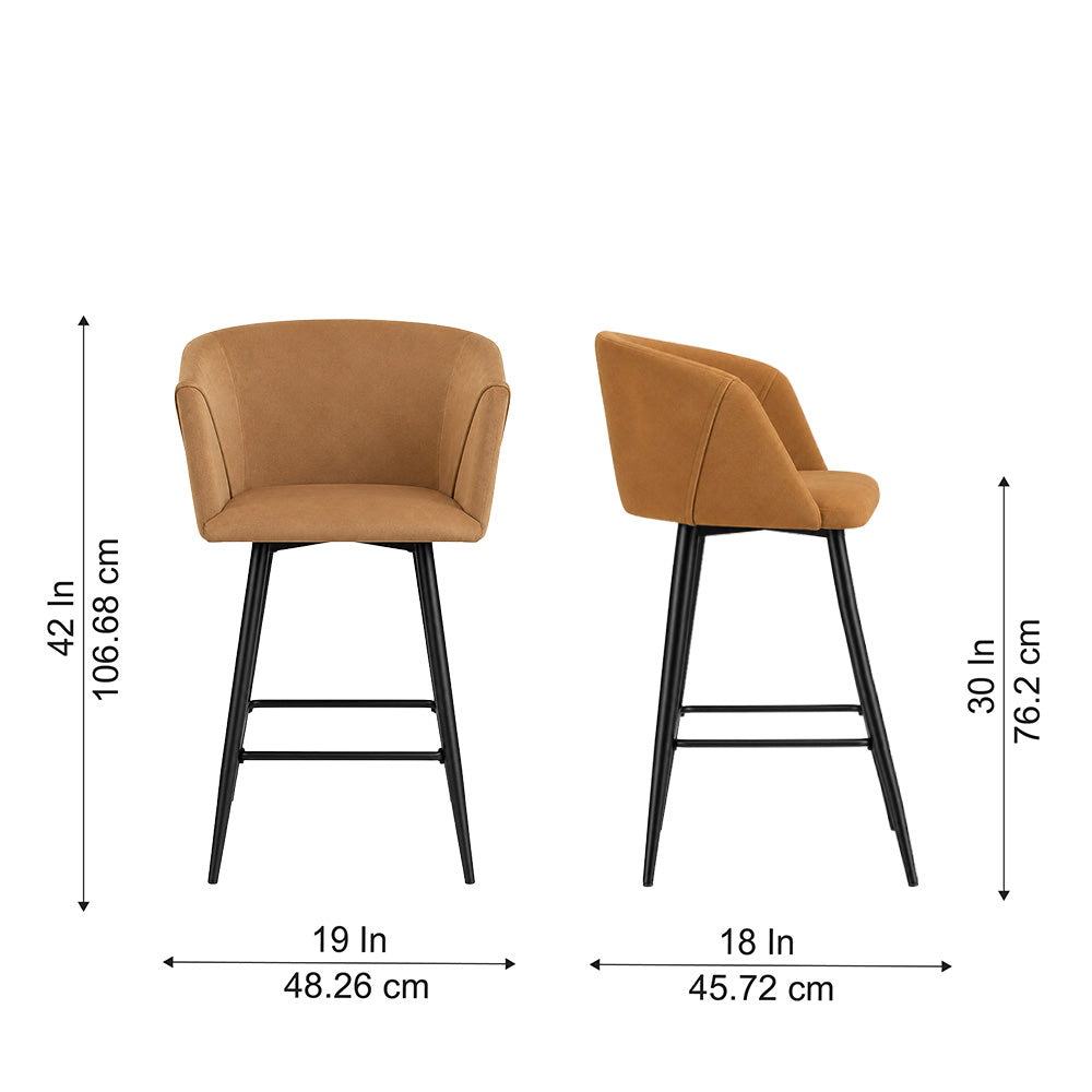 Doe Buck Clea Barstool|Brown