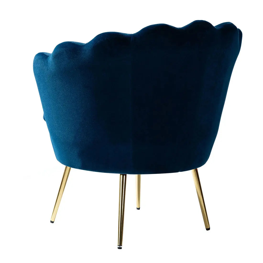 Shell Motif Accent Chair – Blue