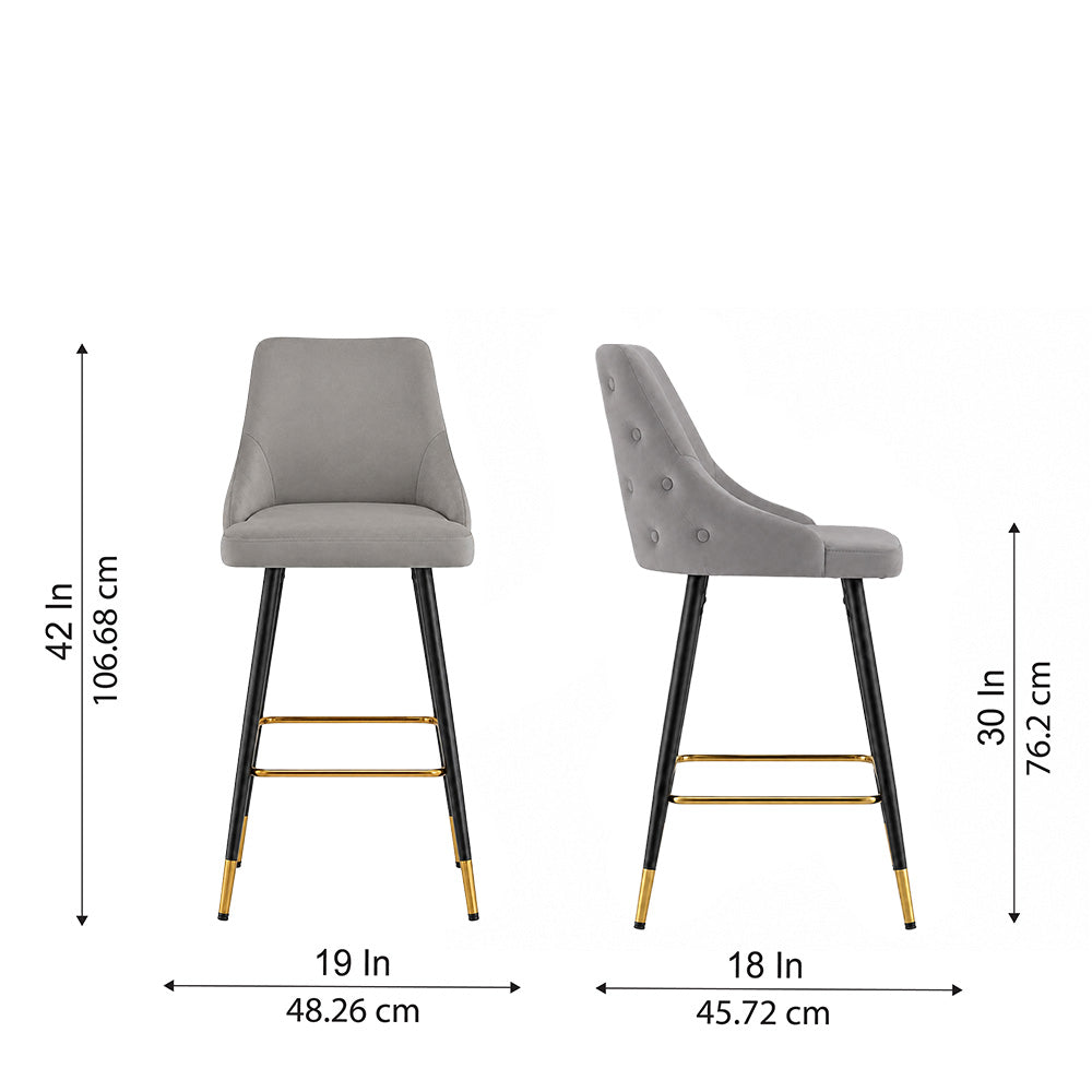 DoeBuck Davan Barstool|Grey