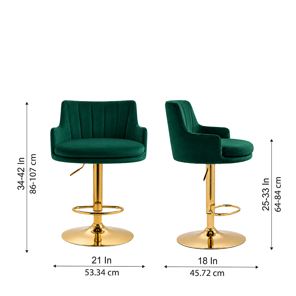 Doe Buck Oliver Barstool|Green