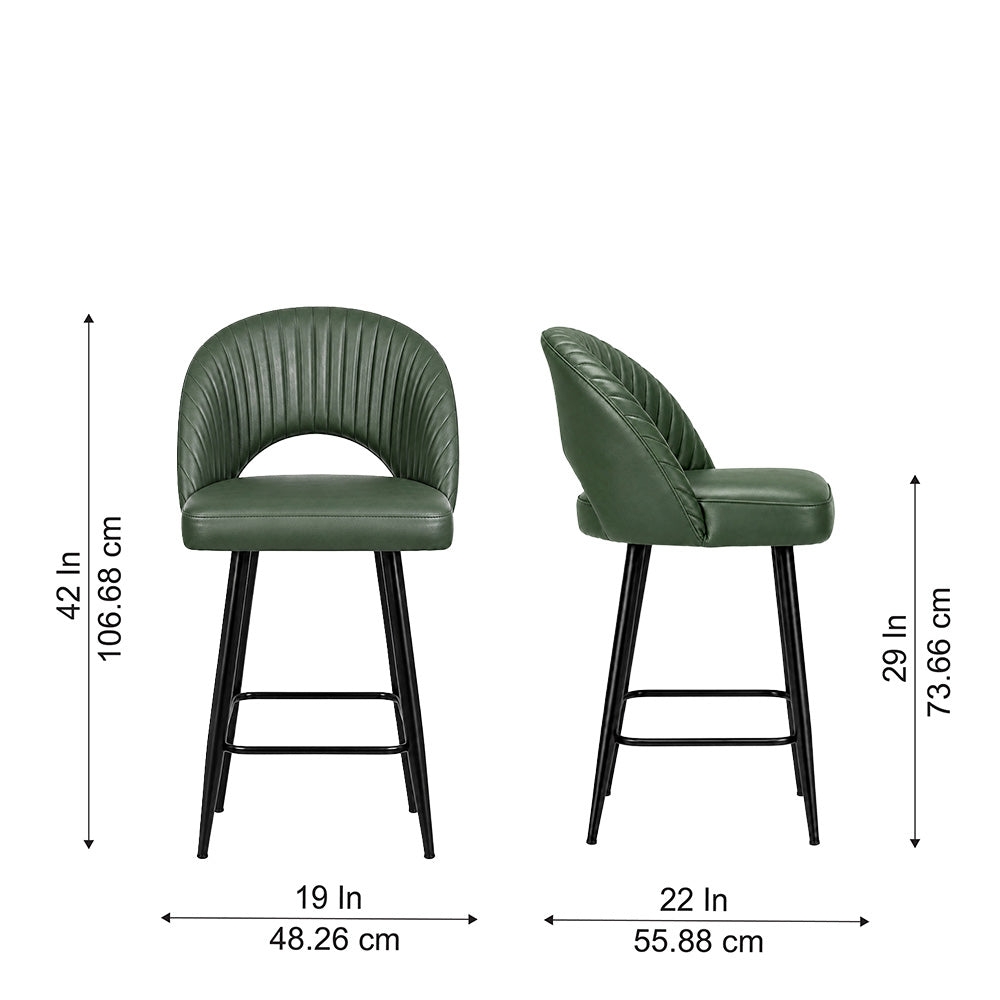 Doe Buck Elmore Bar Stool|Green