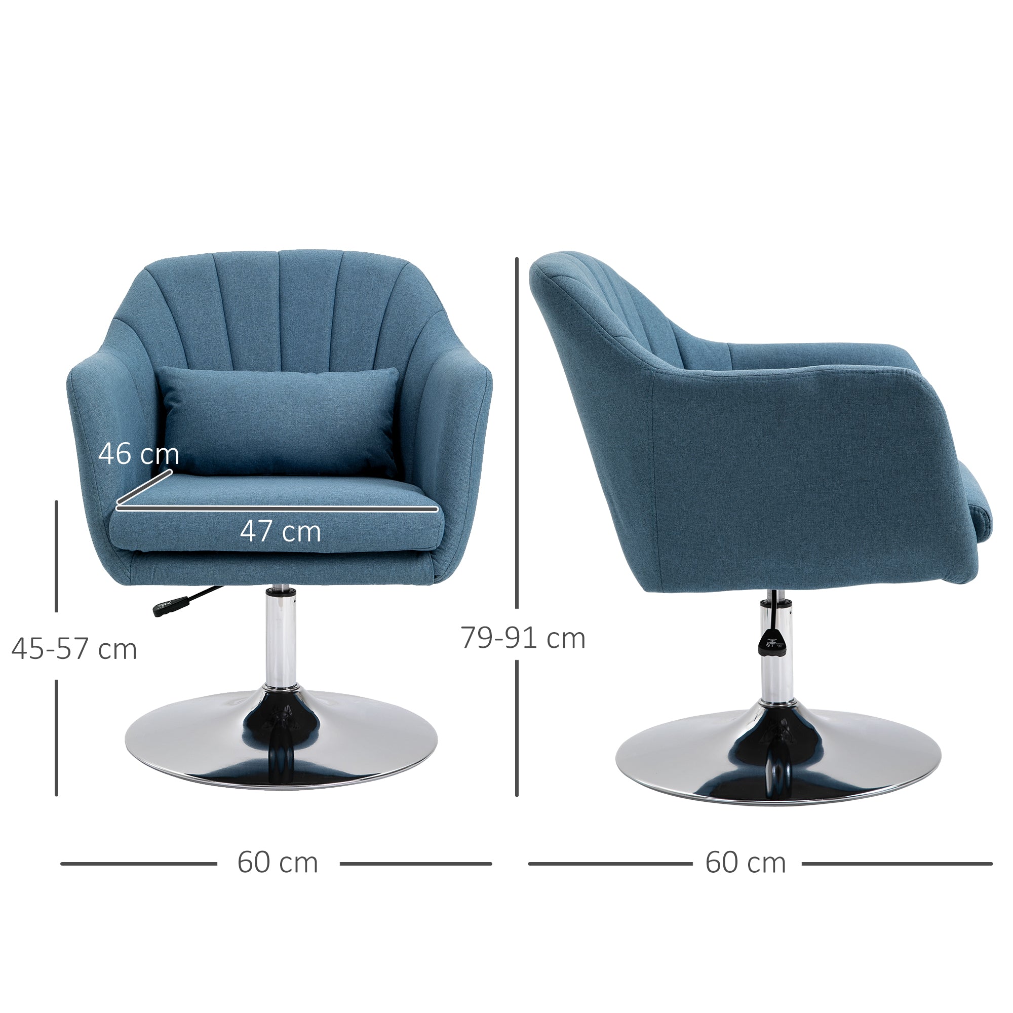 Boyd Swiel Bar Stool/Chair - Blue