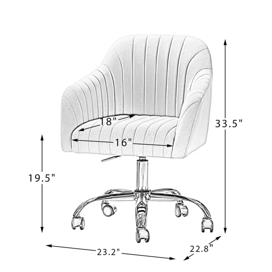 Louise Upholstered Task Chair – Pink
