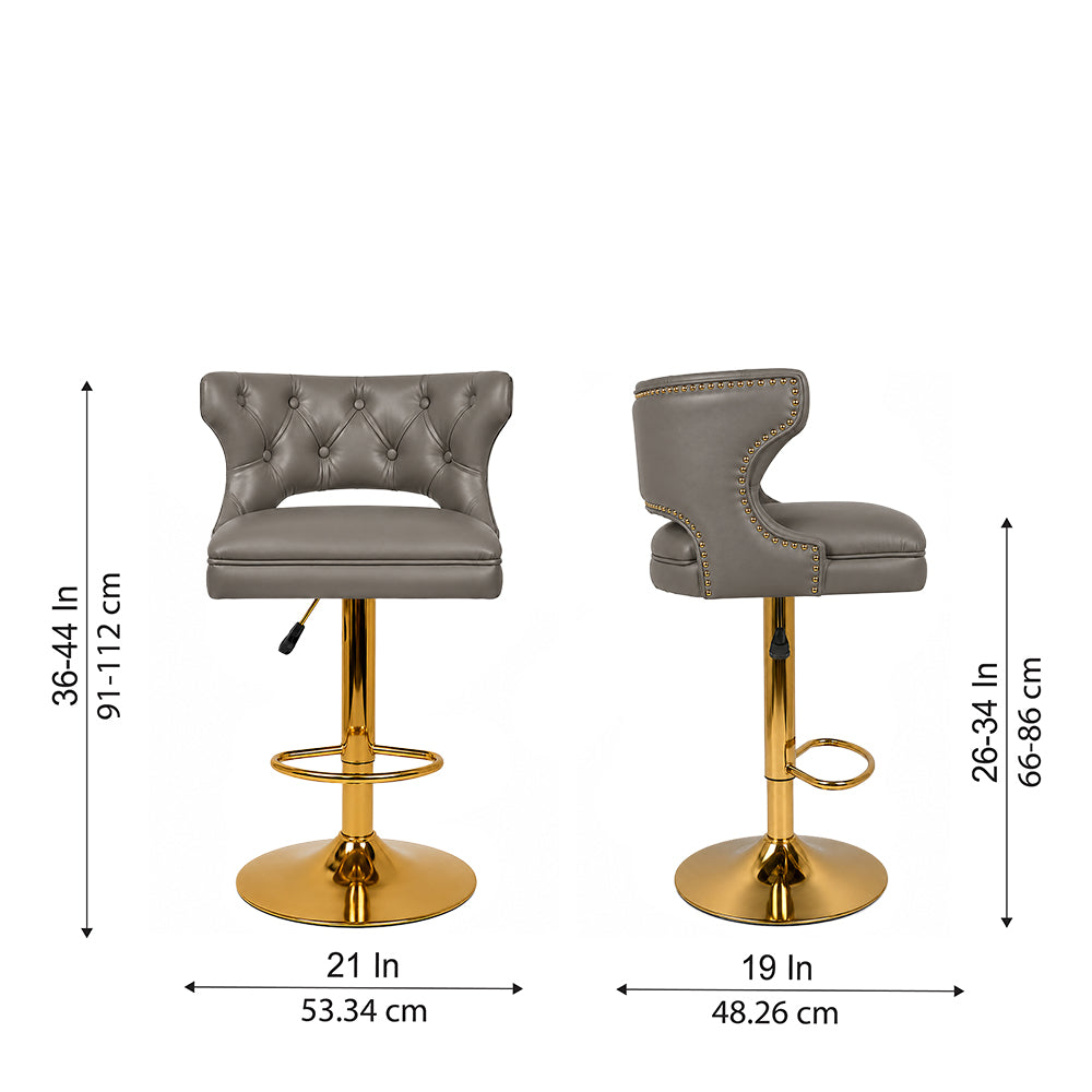 Doe Buck Verona Barstool|Grey