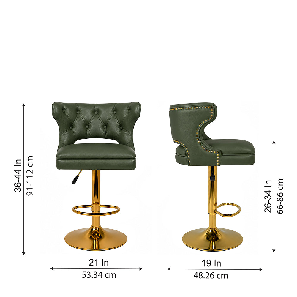 Doe Buck Verona Barstool|Green