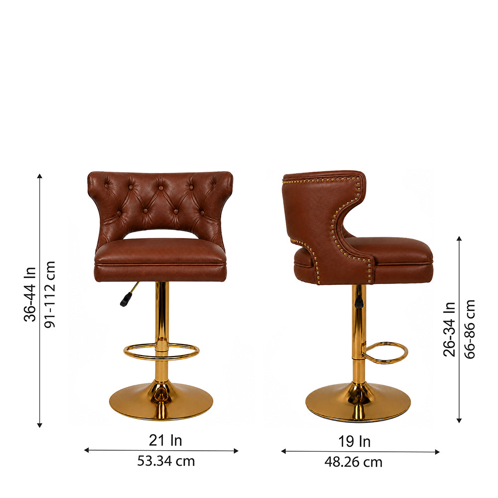 Doe Buck Verona Barstool|Brown