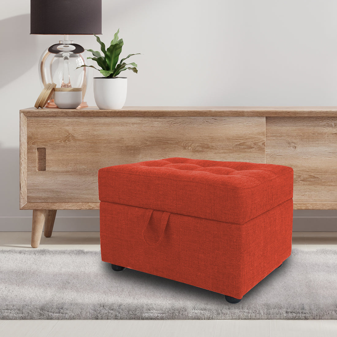 Maisy Ottoman In Orange