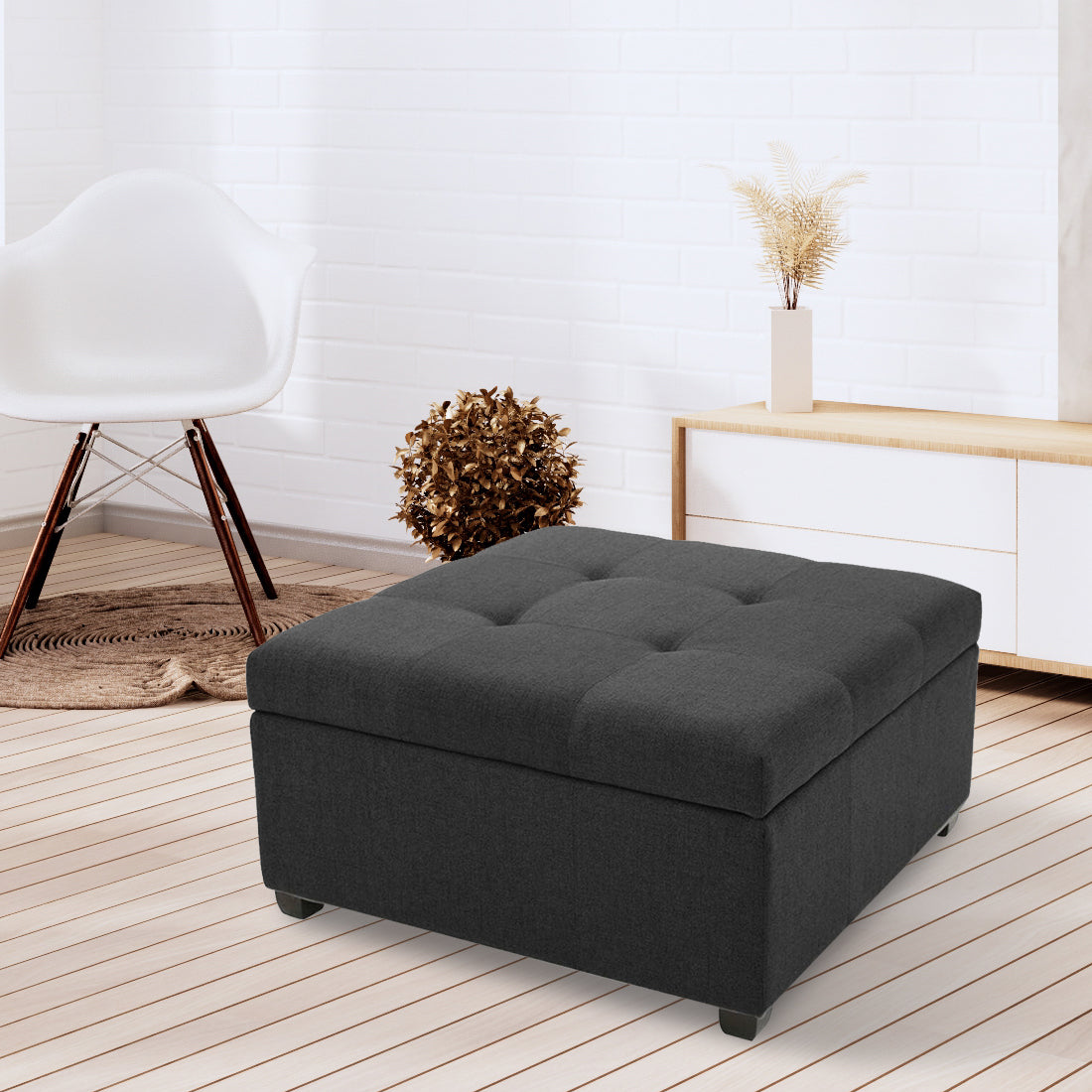 Falan Ottoman In Grey