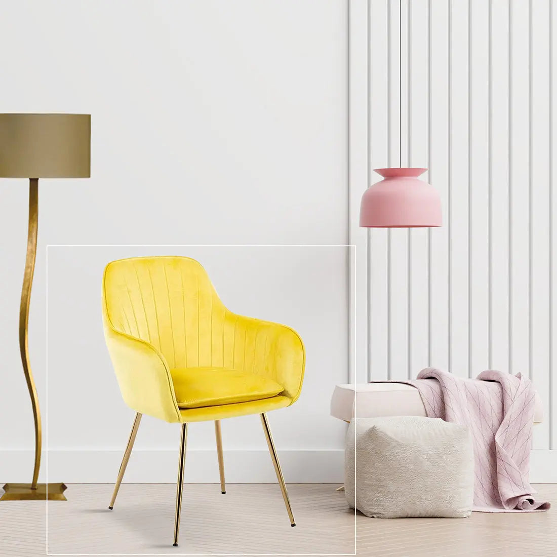 Skye Modern Accent Chair – Yellow