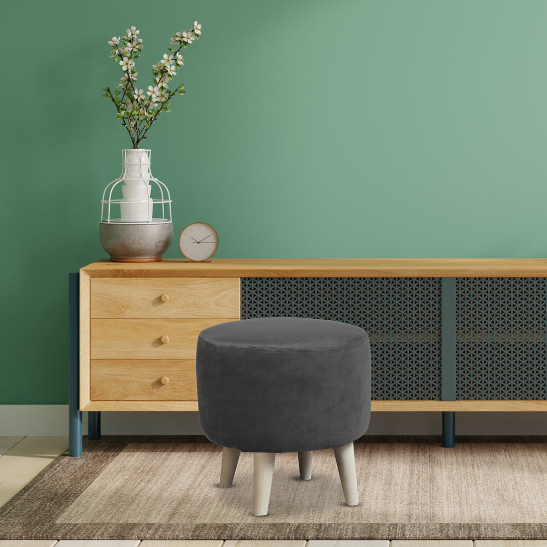 Parker Ottoman In Grey