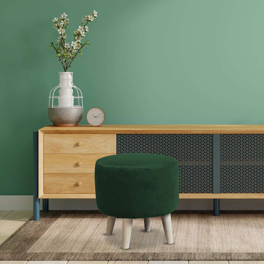 Parker Ottoman In Green