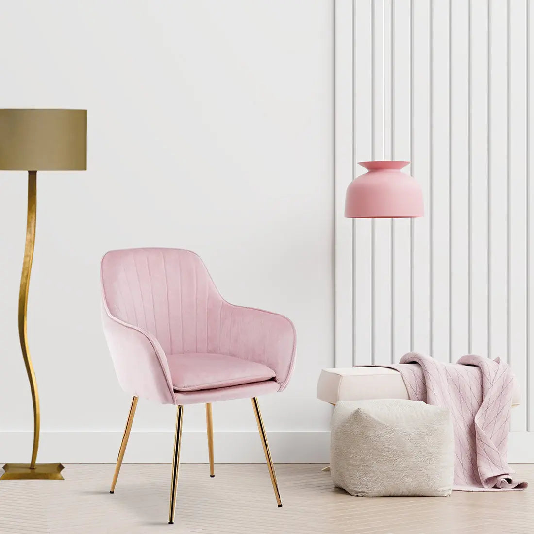 Skye Modern Accent Chair – Pink