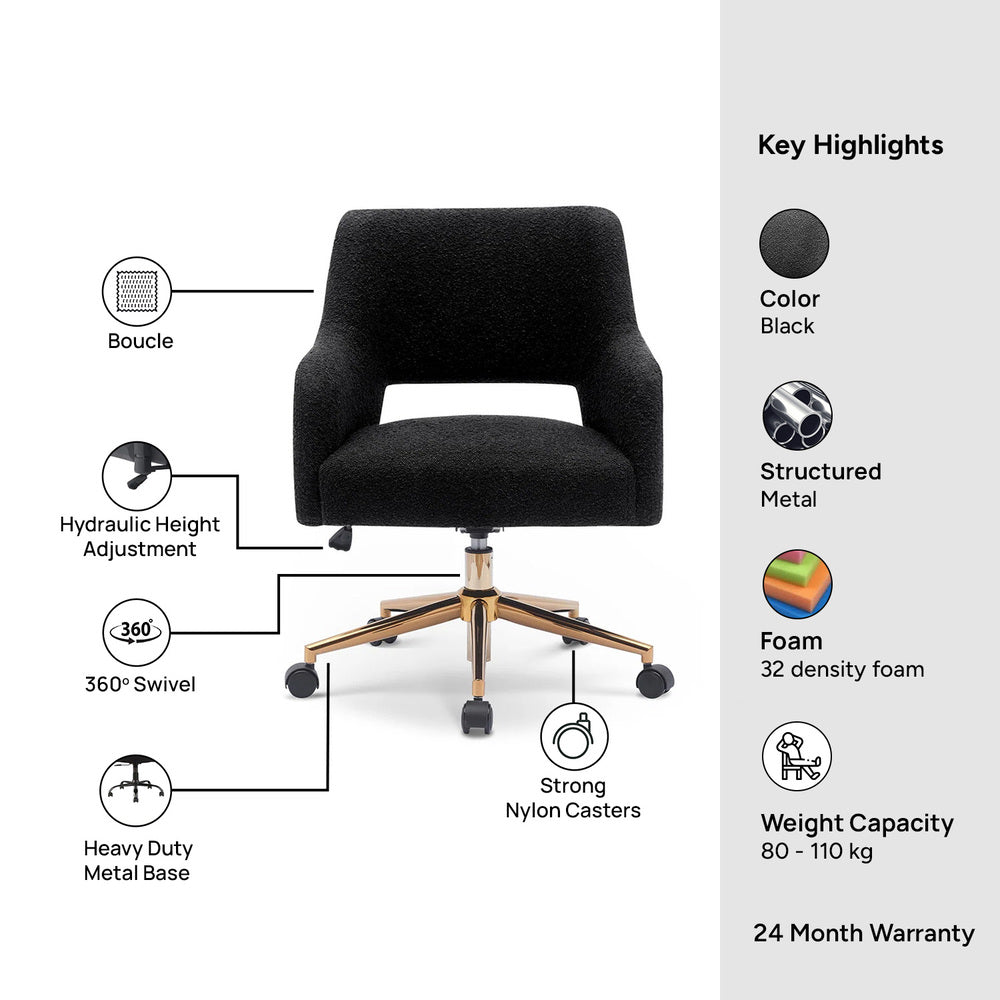 Lotsee Task Chair Black | Mesh Office Chair Black