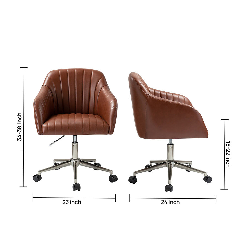 Colm Task Chair Brown | Compact Office Chair Brown