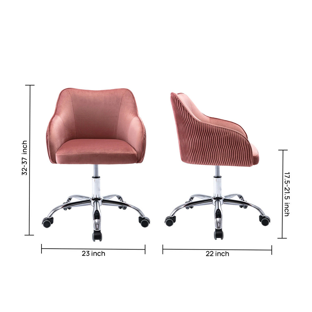 Leisel Task Chair Pink | Adjustable Office Chair Pink