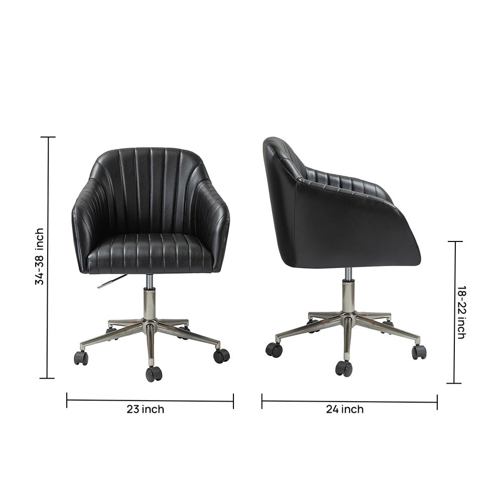 Colm Task Chair Black | Compact Office Chair Black
