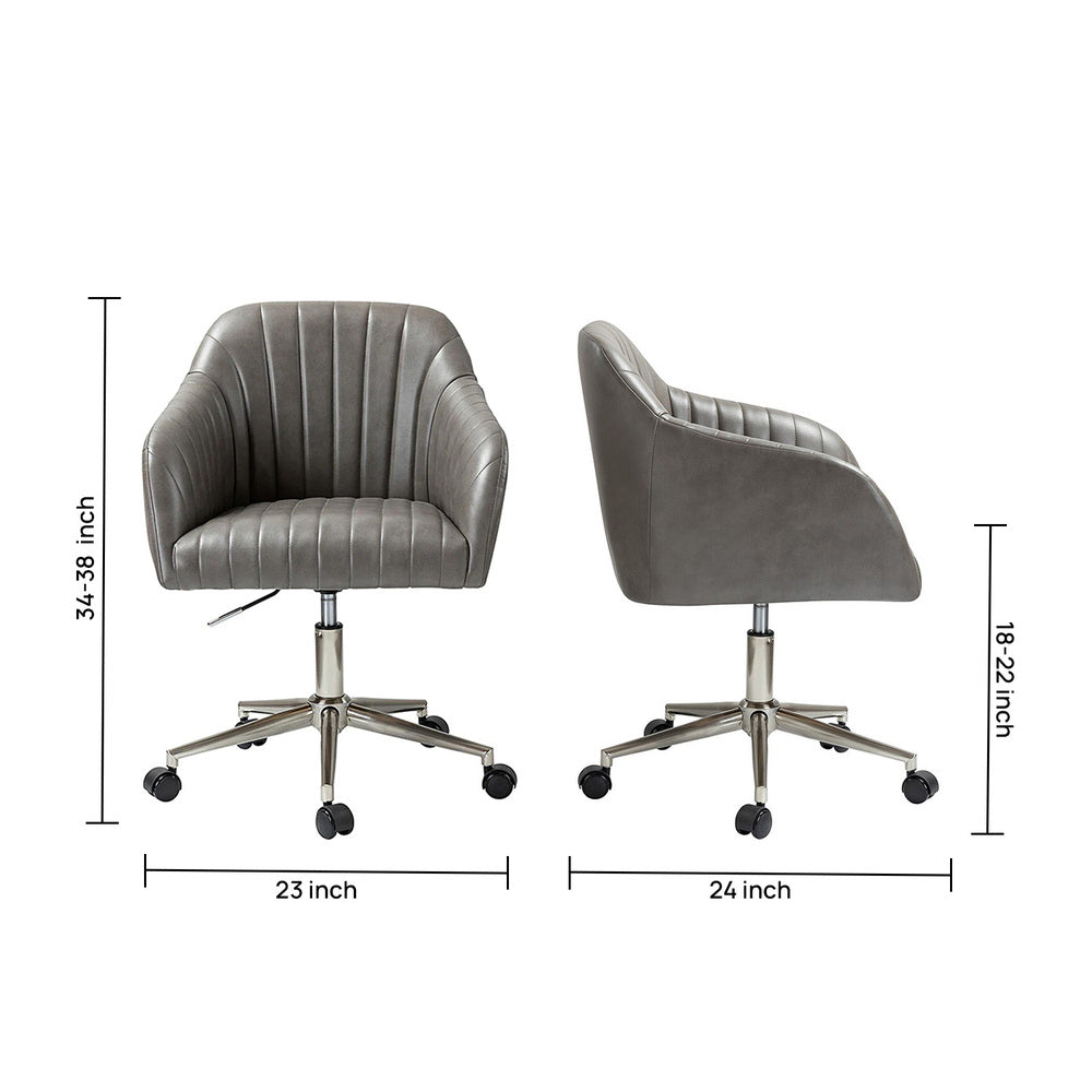 Colm Task Chair Grey | Compact Office Chair Grey