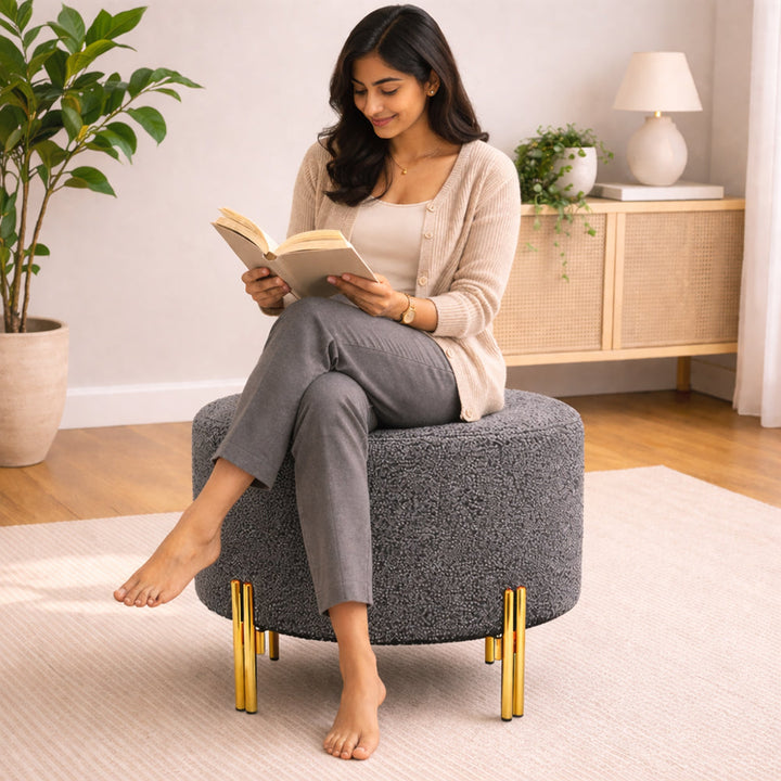 Doe Buck Premium Ottoman|Grey