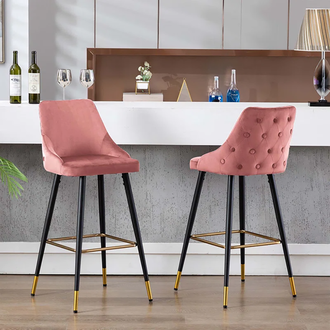 Davan Bar Stool - Pink